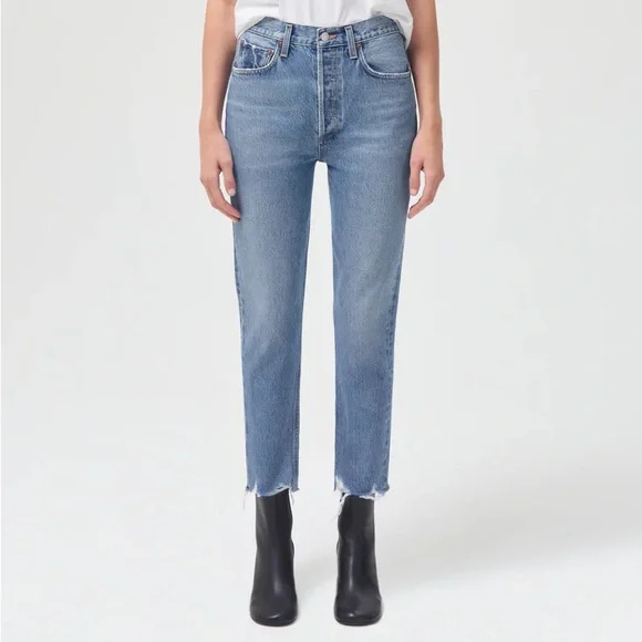 Agolde Riley Destroyed Hem - Picture 1 of 4